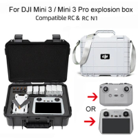 For DJI Mini 3 Explosion Box &amp; Mini 3 Pro (RC&amp;RC N1) White Shoulder Suitcase For DJI Mini 3 Pro Accessories Boxs