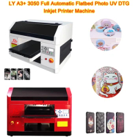LY A3+ (3050) UV Printer Automatic Flatbed Photo Multi-Functional LED UV DTG Inkjet Printing Machine for DIY Customied Printing