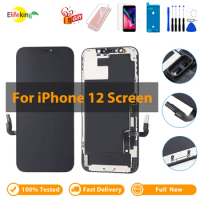 For Apple iPhone 12 LCD Screen Replacement Display 3D Touch Pantalla Digitizer Assembly with Free Tempered Film Tools Phone Case