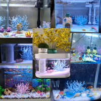 魚缸造景套餐海底世界水族箱擺件仿真珊瑚鐵樹假山石寄居蟹裝飾品