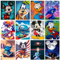 Disney Diamond Mosaic Mickey Mouse Lilo &amp; Stitch 5D DIY Diamond Painting Embroidery Creative Hobbies Home Decoration Gift