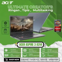 Laptop Gaming Acer Aspire A314-22-R7EC AMD Ryzen 5 | SSD 256GB | Ram 8GB | Radeon Vega 8 | Layar 14"