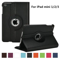 For Apple iPad mini 1 2 3 Mini Mini2 Mini3 7.9 inch Tablet Case 360 Rotating Fold Bracket Flip Stand Leather Cover