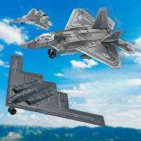 Cross-border Toys Su-57/F-14 Tomcat/B-2 Phantom 1:72 4D Assembly Building Blocks Military Model Toys