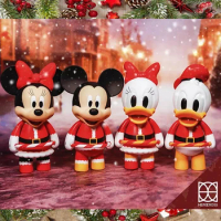 Herocross Disney Mickey Minnie Mouse Christmas Series Figures Toys Donald Daisy Duck PVC Action Figuras Model Dolls Xmas Gifts