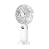 Portable Fan Digital Display 1200mAh Battery Capacity Usb Rechargeable Speed Adjustable Handheld Fans Air Conditioner Cooling