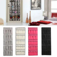 20 Pocket Wall Hanging Over Door Shoe Clothes Rack Wardrobe Organiser Storage Rack Tidy Space Saver Wall-Mounted Storage Bag