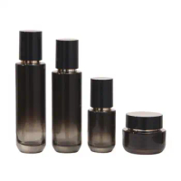 50g40ml60ml100ml120ml black glass bottle jar pot tin lotion emulsion serum foundation cream gel eye essence skin packing