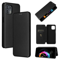 Magnetic Carbon Fiber Flip Leather Wallet Case For MOTOROLA Edge 20 Pro Edge 20 Lite Holder Walle Cover Phone Cover Case