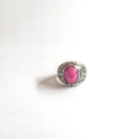 Cincin Ring Motif Ukir Bali Batu American Star Perak Silver Bali Asli 925 Pria Wanita Keren