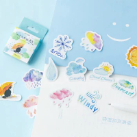 44pcs what's the weather today design sticker as Gift Tag Christmas gift Decoration scrapbooking DIY Sticker