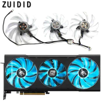 FD9015U12D PowerColor RX 6700 XT GPU Fan， For PowerColor Hellhound AMD Radeon RX 6700 XT Gaming Graphics Card Cooling fan