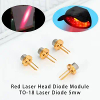 1/2/5/10pcs 5mw 5MW High Power 650nm 2.2V Burning Infrared Red Laser Head Diode Module TO-18 Laser Diode