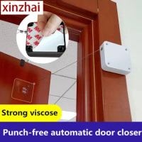 Automatic Door Closers Punch-free Retractable Door Closer Sliding Door Closer Anti-theft Cable Box Strong Viscose