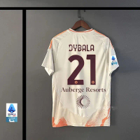 Roma home and away kit No.2425 new football kit, 21 Dybala Mancini Serie A fan edition