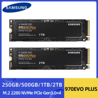 SAMSUNG 970 EVO Plus SSD 250GB 500GB 1TB 2TB MLC NVMe Hard Drive HDD Hard Disk M.2 2280 Internal Solid State Drive for Laptop PC
