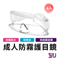 【SYU】四入組 防疫護目鏡 防飛沫防疫護目鏡 安全防護眼鏡(百葉窗款 防飛沫 護目鏡 防護鏡)