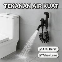 Bidet Spray Set Brass Toilet Hand Spray Pili Bidet Bathroom Hose Shower Kepala Paip Tandas Anti Rust