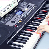 Midi Keyboard Electronic Organ Connection APP Adult 61 Strength Key Children Professional Teclado Midi Organ Keyboard AA50EO