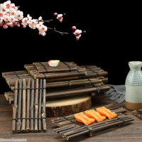 Sashimi Decorations Ornaments Chinese Decorative Items Japanese Food Sushi Tools Molds Bamboo Rows Ladders Bamboo Placemats