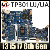 Mainboard For ASUS Vivobook Flip TP301UJ TP301UA TP301U Q303UA Laptop Motherboard i3 i5 i7 CPU 4GB/RAM UMA/GT920M