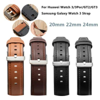 Silicone+Leather Watch Strap for Huawei Watch GT GT2 46mm Samsung Galaxy Watch Seiko IWC Watch Bracelet Replacement 20/22/24mm