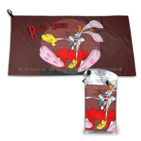 Roger Rabbit Spotlight Quick Dry Towel Gym Sports Bath Portable Roger Rabbit Cartoon Movie Framed Bunny Soft Sweat-Absorbent