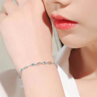 【MoonDy】包包 手鍊 S999 純銀手鍊 結婚禮物 飾品 小禮物 水晶手鍊 日本手鏈 韓國手鏈 女生手鏈