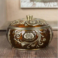 European metal ashtray with lids smoking tray ashtray cute smoke tray cigare luxury ashtray for home decoration AT043