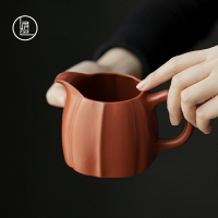 泥巴人菱花宜興紫砂公道杯 功夫茶具配件大紅袍茶海陶瓷分茶器
