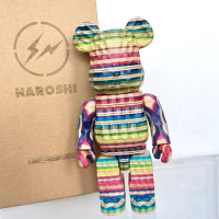 Bearbrick 400% Wave Rainbow Rhombus Horizontal Rainbow Series Skateboard Wooden Bear BE@RBRICK 28cm Collection Toy Figure