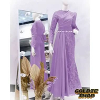 Goldie Shop Gamis Pesta Elia M - XXL 10WARNA / Maxi Long Dress Muslim / Pakaian Muslim Wanita / Part
