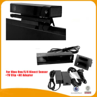 For XBOX One S X Kinect 2.0 3.0 Version Movement Kinect Sensor + AC Adapter Power Supply For X BOX ONE Kinect Adaptor+TV Clip