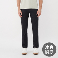 GIORDANO  男裝彈力修身冰冰褲 - 09 黑色