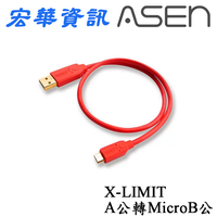ASEN逢鈺 AVANZATO X-LIMIT USB2.0 A公 轉 MicroB公 工業級線材 傳輸線 0.12M