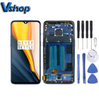 AMOLED Material For OnePlus 7 LCD Screen and Digitizer Full Assembly with Frame for OnePlus 7 Phone Replacement Parts