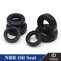 2/5/10pcs ID 14mm NBR Oil Seal TC-14*22/24/25/26/27/28/30/35*5/6/7/8/10mm Nitrile Rubber Shaft Double Lip Oil Seals