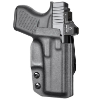 Gun&amp;Flower Glock 43/43X OWB Kydex Holster with Belt Clip Open Carry Pistol Case Pouch