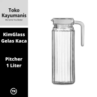 Kimglass Pitcher Kaca 1 Liter / Teko Kaca - gojek/grab Berkualitas Premium