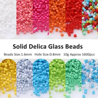 Japanese Seedbeads UniforDelica 15/0 1.3*1.6mm Mutli Colors Glass Beads Native Craft Bracelet Necklace In Garment Diy Dress 10g