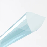 SUNICE 80%VLT Light Blue Car Window Tint Film 99%UV Nano Ceramic Solar Tint Heat Control Anti-UV Glass Decor Car Foils 1.52*3m