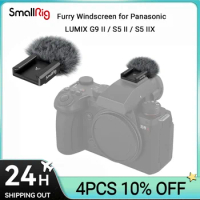 SmallRig Furry Windscreen for Panasonic LUMIX G9 II / S5 II / S5 IIX with Cold Shoe Mount for mini LED Light 4245
