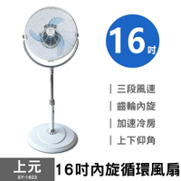 【上元】16吋內旋循環風扇 SY-1623 (白) LV-1668