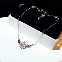 Exquisite super flashing rhinestone wings temperament clavicle necklace for Lady party wedding necklace gift