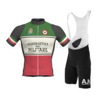 Italian Team Cycling Jersey Set Men Short Sleeve Retro Bike Jersey Bib Shorts Breathable Maillot Ciclismo