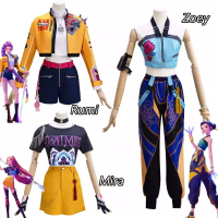 KPOP Demon Hunters Rumi Zoey Mira Kostum Cosplay - Pakaian Roleplay Gadis untuk Karnival Halloween c