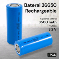WINTONIC Baterai Batre Battery Rechargeable 26650 3.2V 3500 mAh 1 PCS