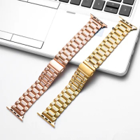 Stainless Steel Link Bracelet Strap For Apple Watch band 42mm 38mm Metal Wrist watchband For Iwatch 3 2 1 Accessories Belt Black