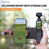 Pocket 3 Phone Holder Mount Expansion Adapter Protective Cover Brackets Extension Handle with Storage Case for DJI Osmo Pocket 3