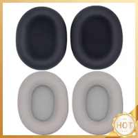 1 Pair Replacement Earpads Cushions Noise Isolation Over Ear Cushion Comfortable Protein Leather for Sony WH-1000XM5 Headphone